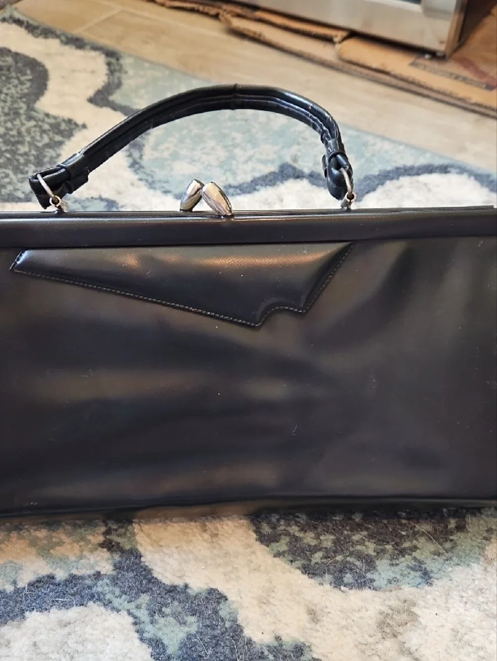 Vintage Black Women's Top-Handle Bag